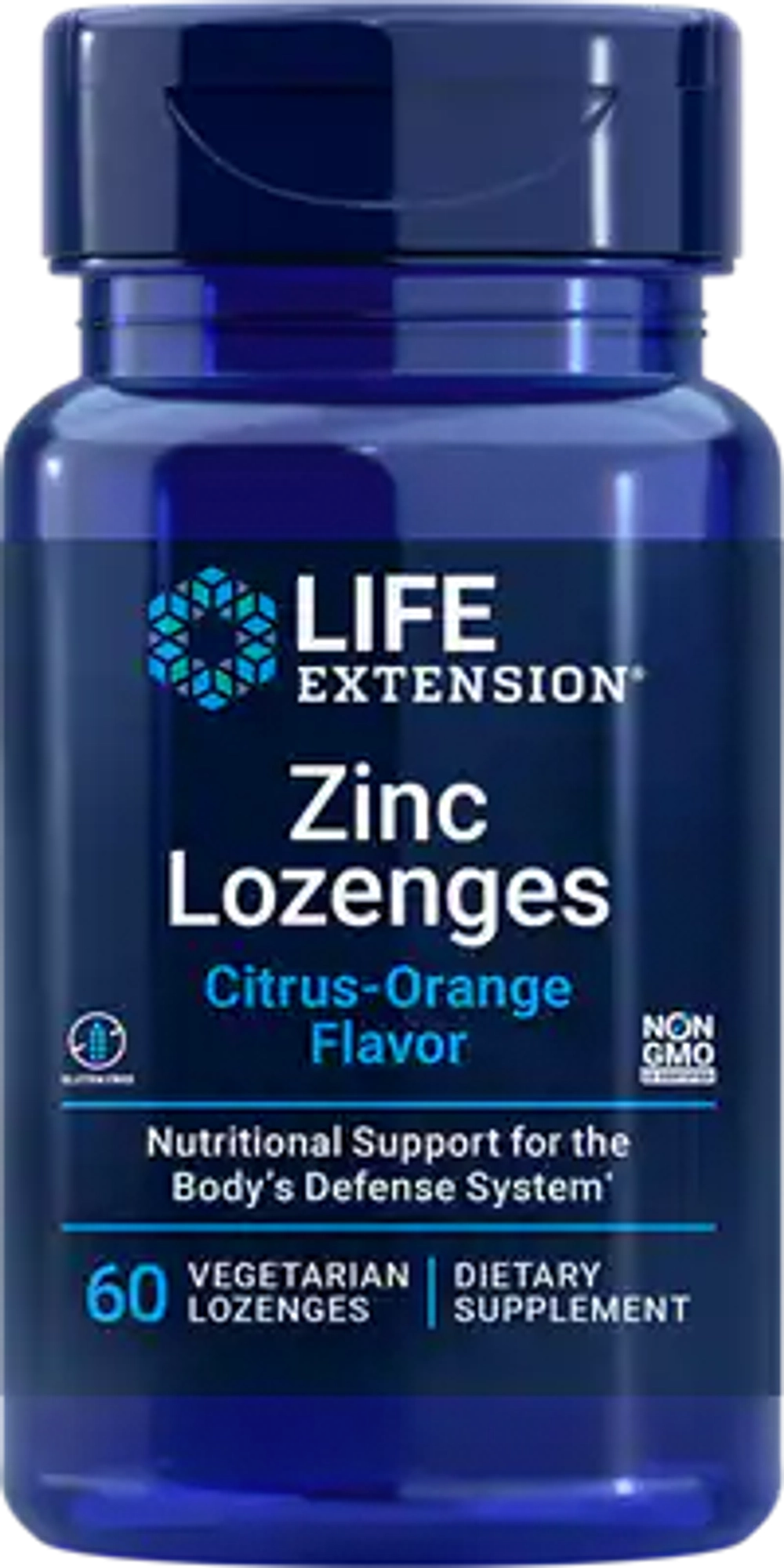 Zinc Lozenges (со вкусом цитрусовых и апельсина) 60 пастилок Life Extension