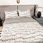 Комплект постельного белья Сатин с Одеялом 100% хлопок 160x80 на резинке OBR174