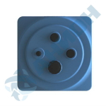 Емкость прямоугольная вертикальная для дизельного топлива со сливом Анион 500 л. вертикальная (650x650x1480см;синий) - арт.559435