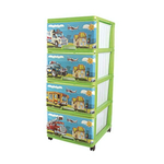 Комод 4 ящика с рис Виды Транспорта (пожарн., полиц.,спасат., автобус)