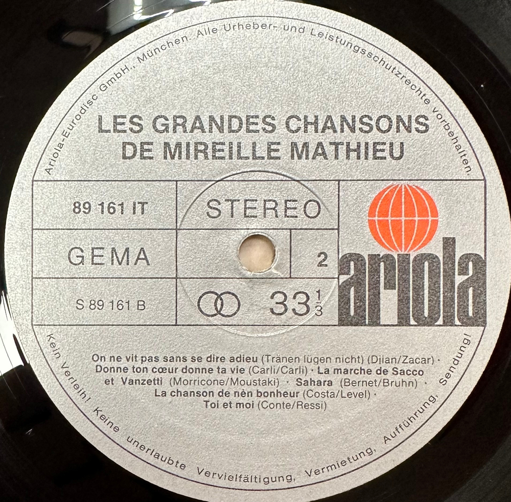 Mireille Mathieu - Les Grandes Chansons (Германия 1975г.)