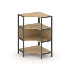 Shelf System Односекционный угловой стеллаж трехярусный SN.STMU-311 Тиквуд Светлый/Металл Антрацит 8