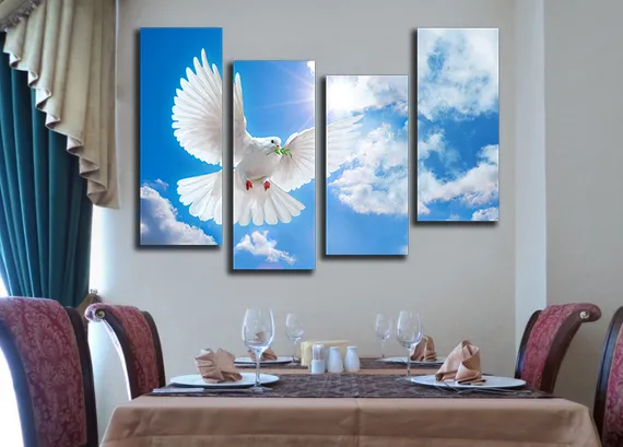 Модульная картина "Белый голубь"