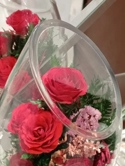 натуральные цветы в стекле, вакуум