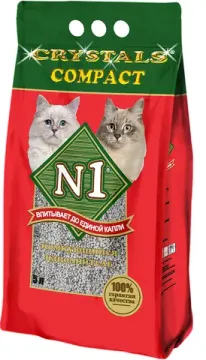 N1 Compact комкующийся наполнитель красный пакет полиэтилен