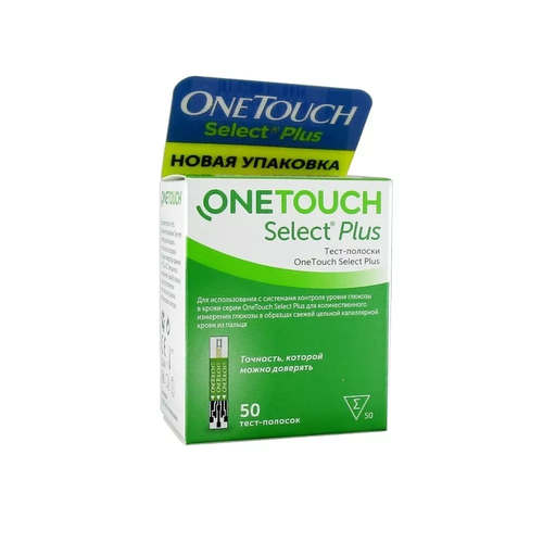 Тест-полоски OneTouch Select® Plus 50 шт. (Вантач)