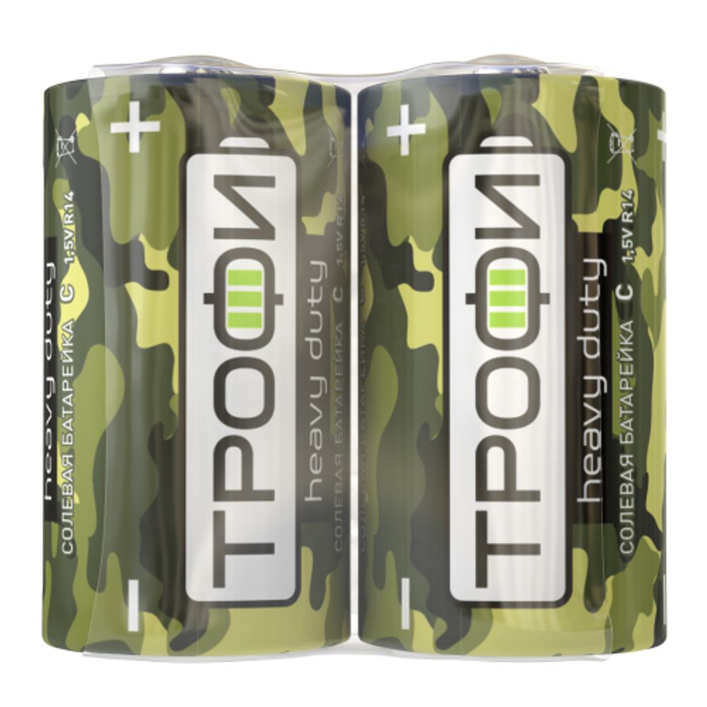 Батарейки Трофи R14-2S CLASSIC HEAVY DUTY Zinc