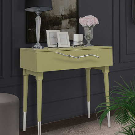 Консоль Арт Колор matte Стайл Сильвер Зеленая олива матовая