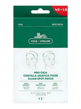 Точечные патчи от воспалений VTCOSMETICS Pro Cica Centella Asiatica Tiger Clear Spot Patch 66 шт