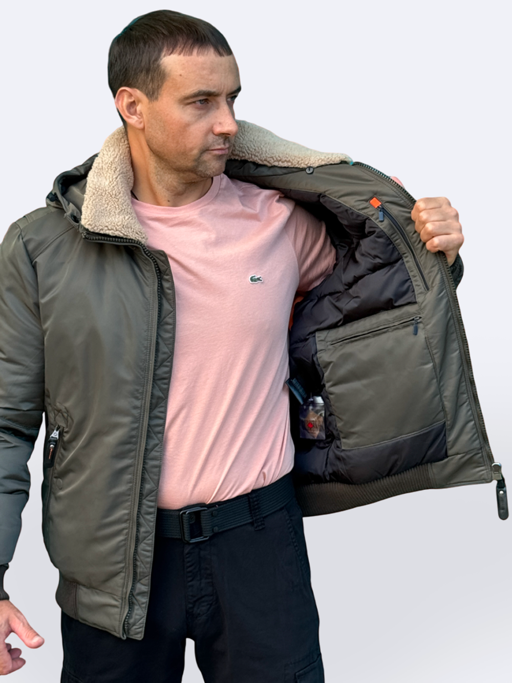 Куртка бомбер Corbona Зима олива