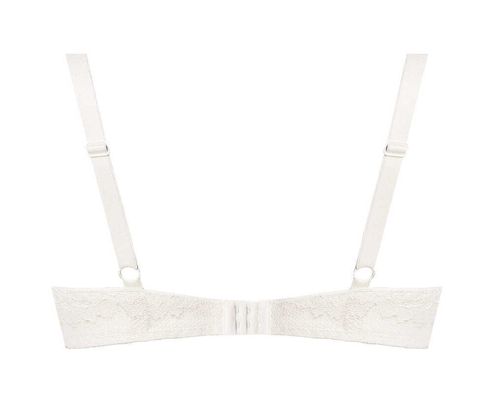 Пуш-ап бюстгальтер с ажуром на чашках (Размер: 80B) (Цвет: кремовый)