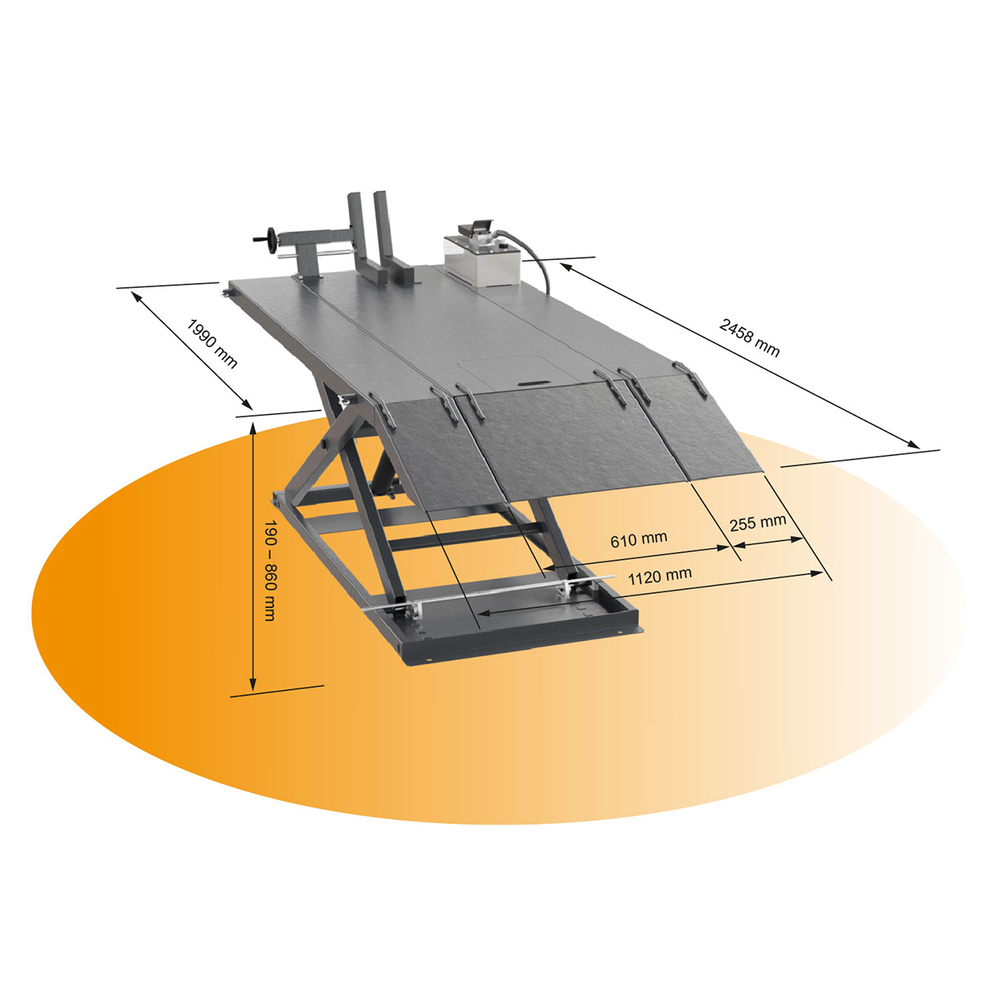WDK-FC75W  Подъемник пневмогидравлический 0,7 тонн для мототехники