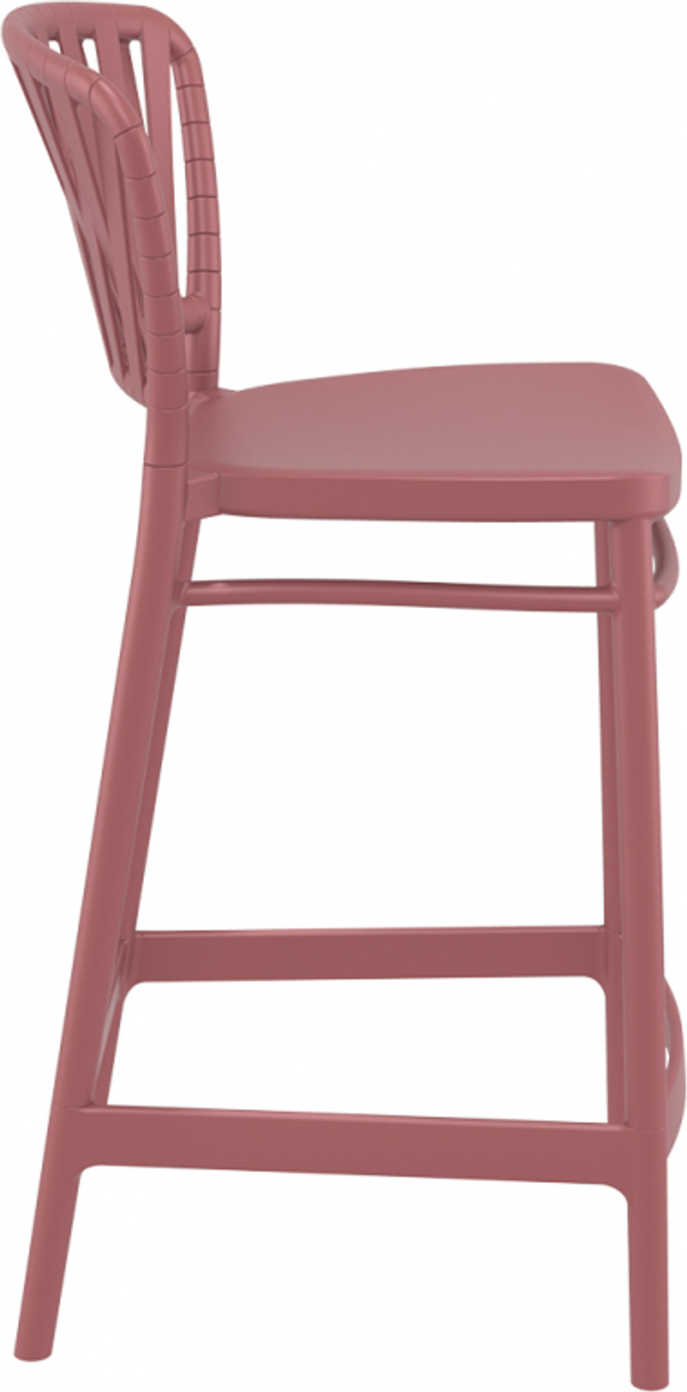 Стул пластиковый полубарный Siesta Contract Portofino, марсала