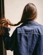 Zip-Up Shirt Jacket Denim Dark-Blue