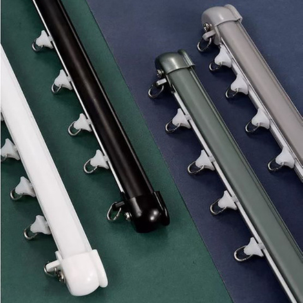 Тихий алюминиевый карниз для штор с бегунками, потолочный/настенный