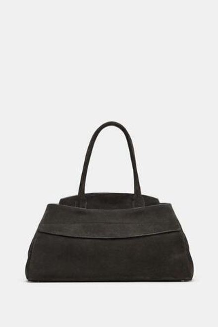 ZARA ЗАМШЕВАЯ СУМКА, СЕРЫЙ