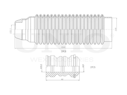 Комплект пыльник и отбойник UNIO DUC-50017