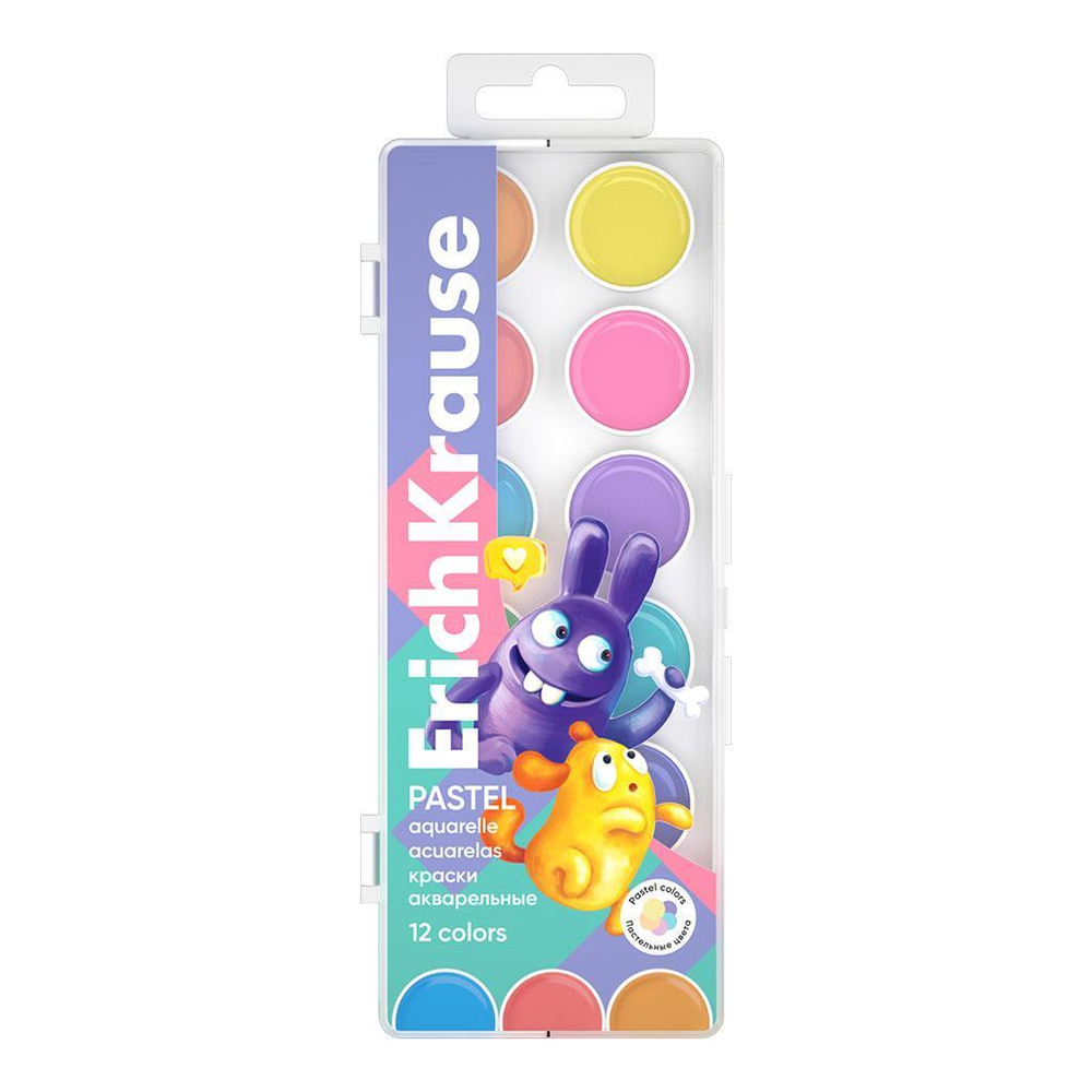 Краски акварельные 12 цветов "Jolly Friends Paste" (ErichKrause)