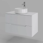 Тумба с раковиной Orange Line 80 Li-80TuwMDF+B09-360W белый