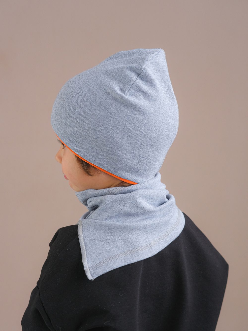 Снуд трикотажный (Серый меланж)