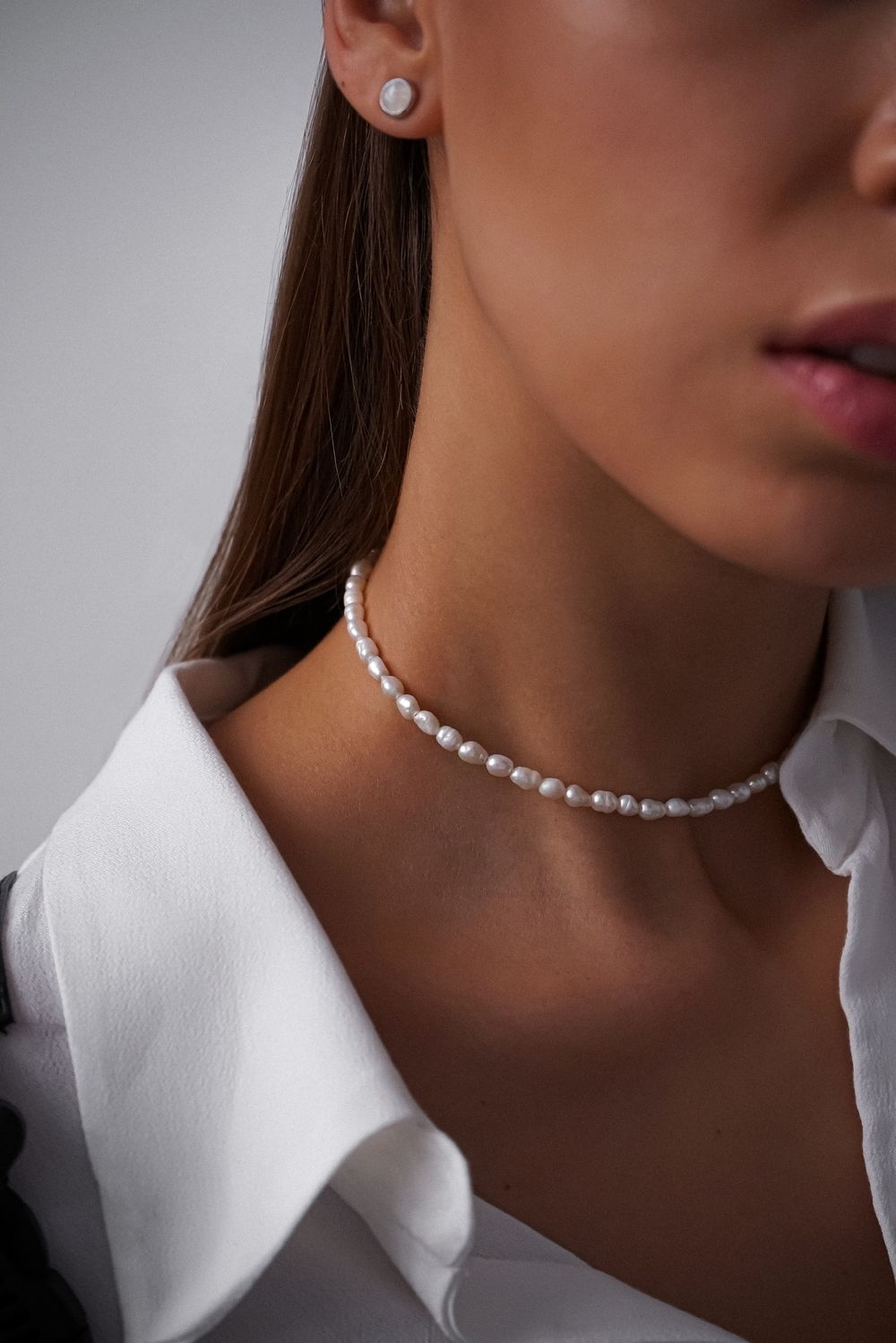 Колье-чокер Mango sticky rice c культивированным жемчугом