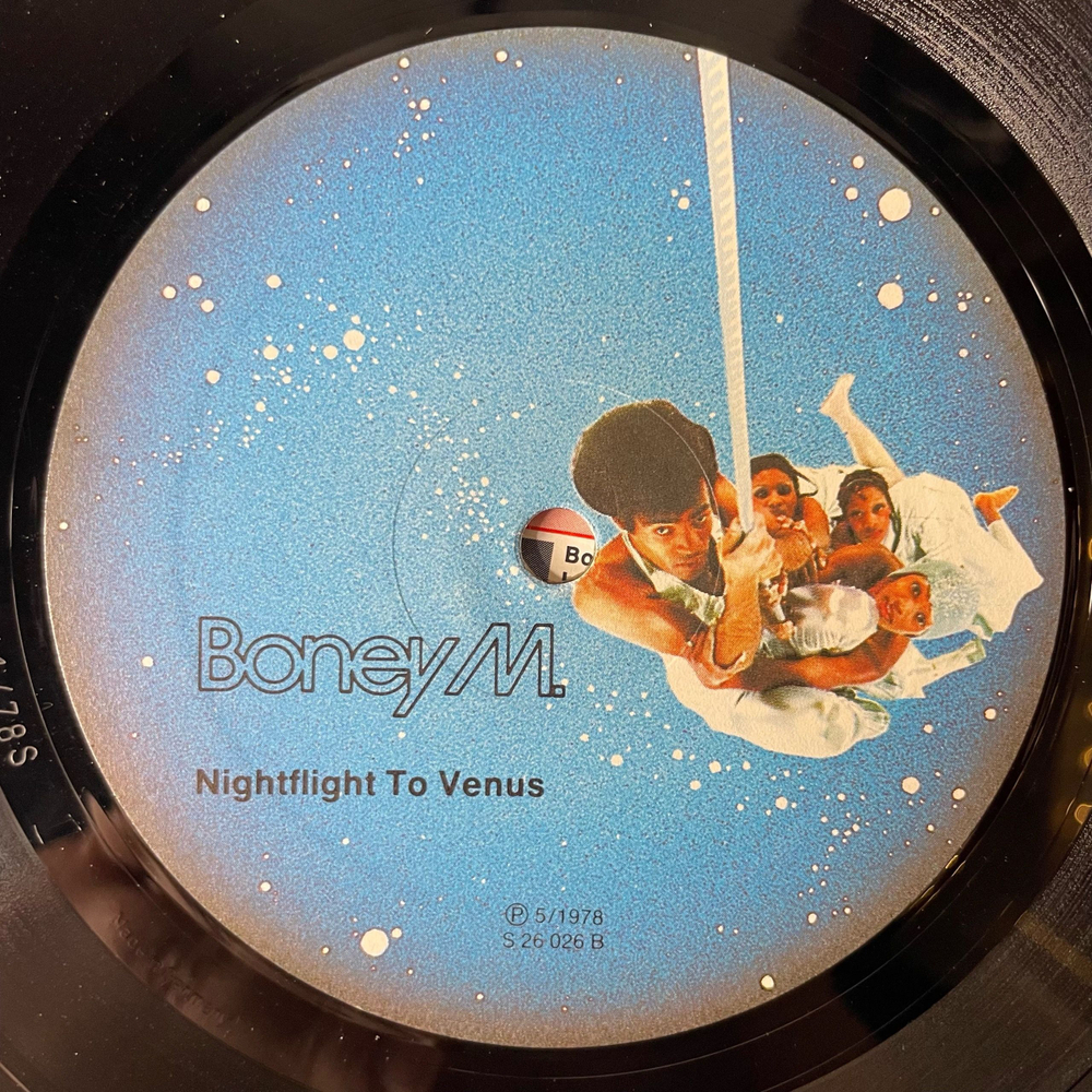 Винтажная виниловая пластинка LP Boney M. Бони М Nightflight To Venus (Германия 1978)