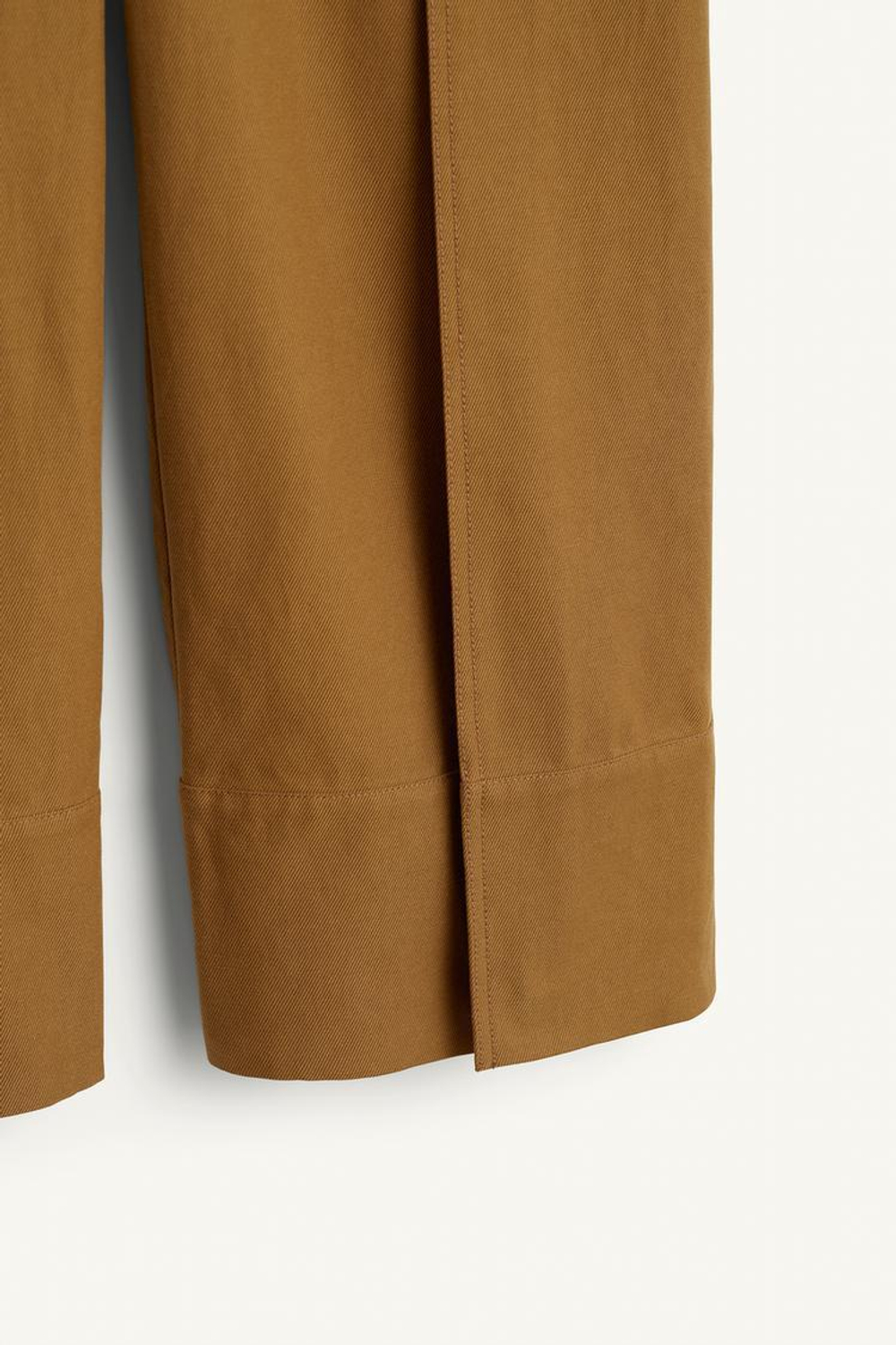 ZARA БРЮКИ СО СРЕДНЕЙ ПОСАДКОЙ С КАРМАНАМИ, ОХРА