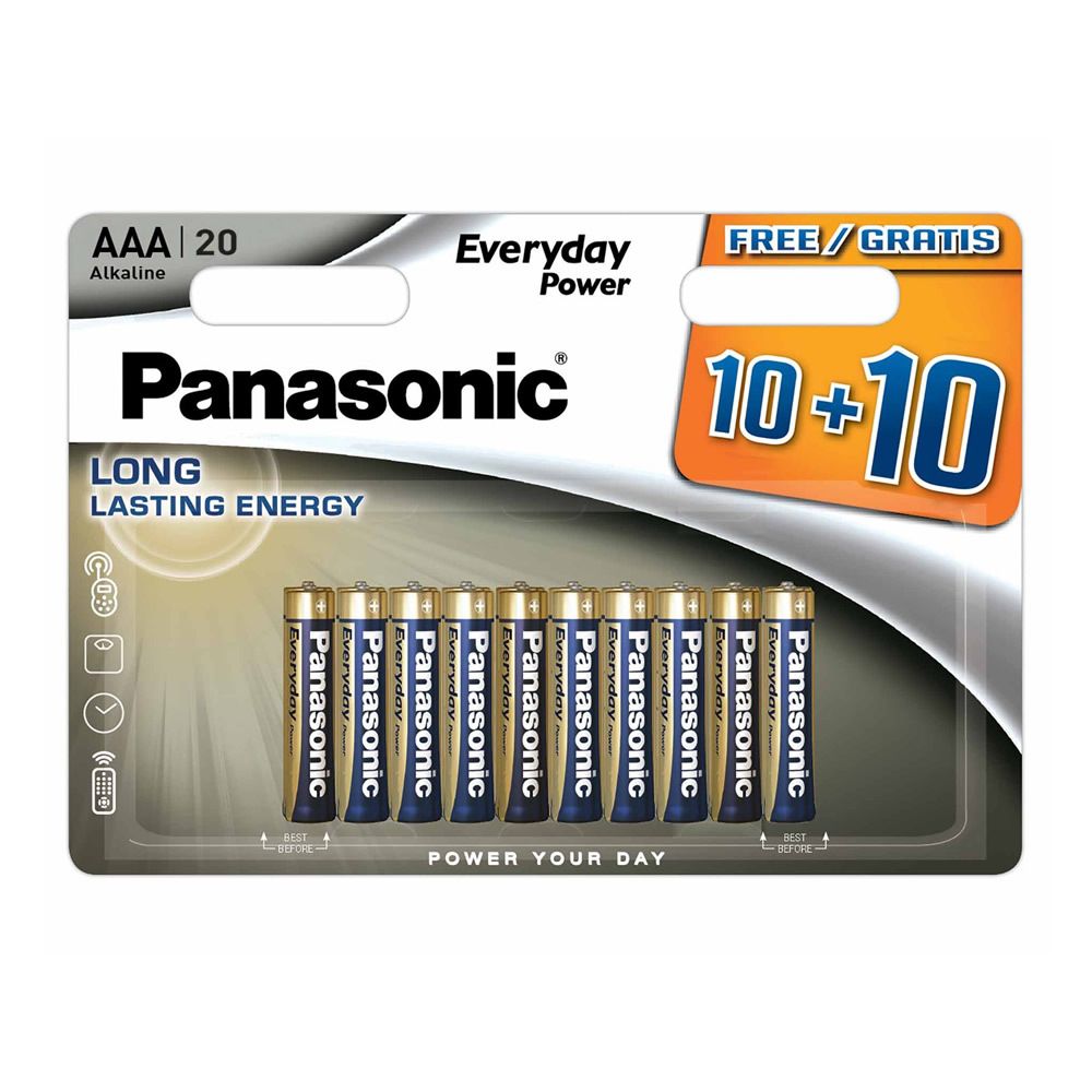 Батарейки Panasonic Everyday Power AAA щелочные 20 шт