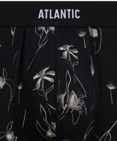 Трусы мужские боксеры (3шт) Atlantic 3MH-229, хлопок, черный + голубой + черный