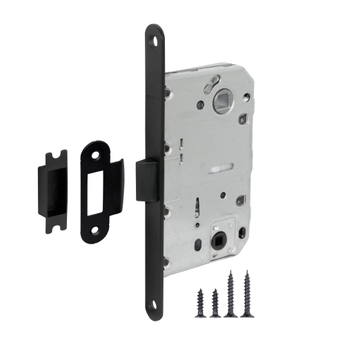 [ТОВАРА НЕТ В НАЛИЧИИ] Замок сантехнический пластик Фуаро PLASTIC P96WC-50 BL-24, цвет черный (гарантия - 6 месяцев)