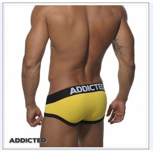 Мужские трусы брифы желтые Seobean Addicted Yellow brief