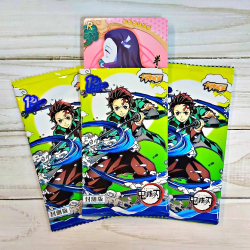 Коллекционные карточки "Клинок, рассекающий демонов"  / Demon's Slayer (зеленые)