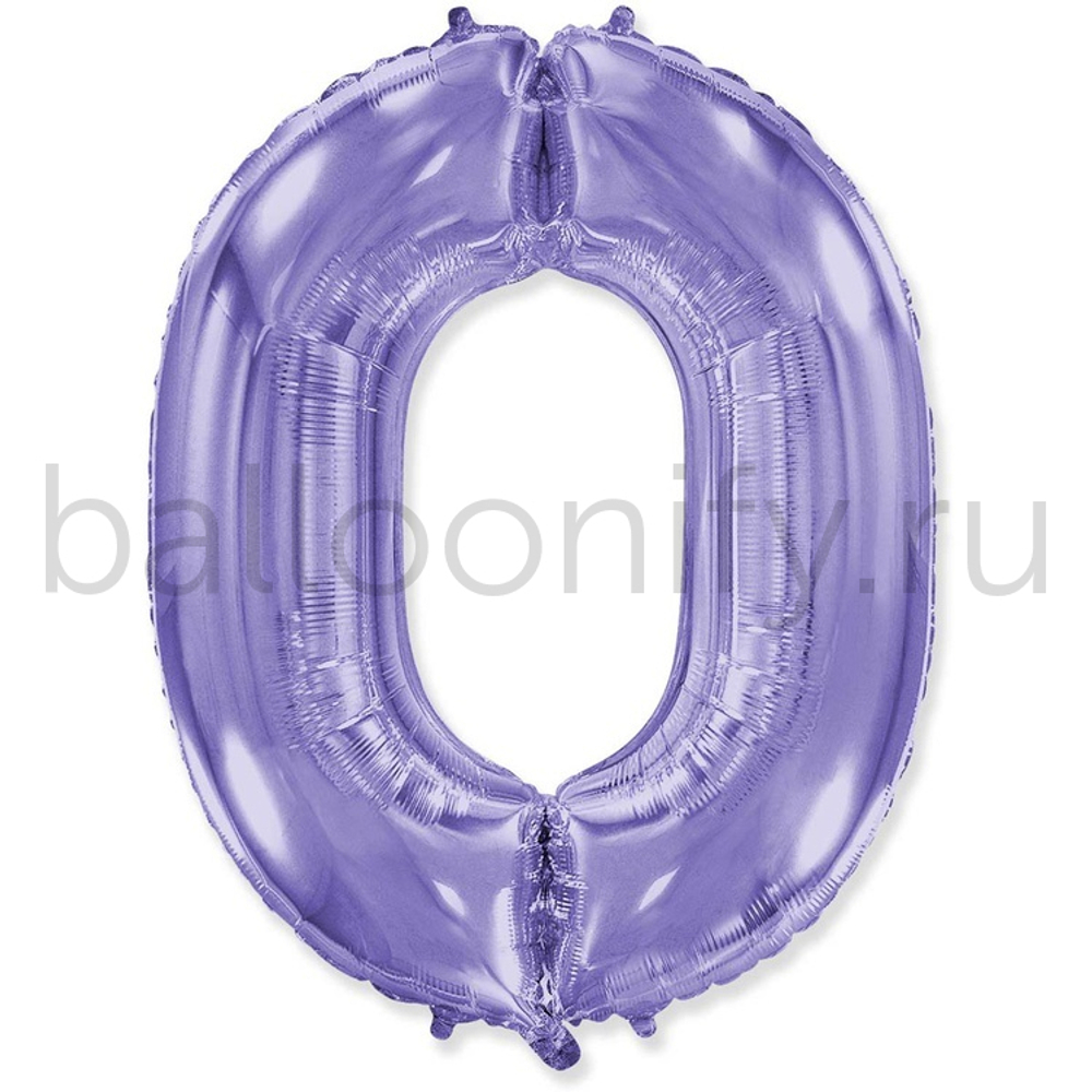 Шар ЦИФРА 0 Lilac 40" 102 см
