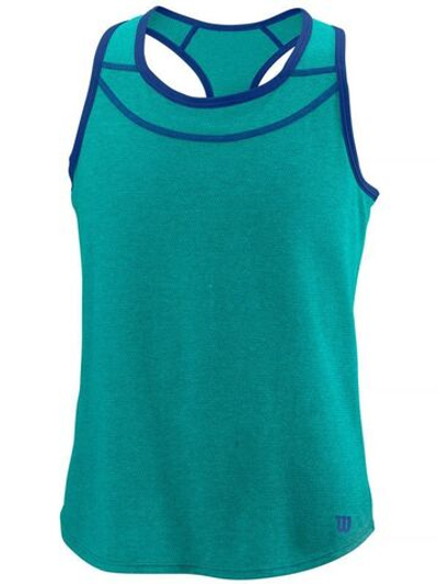 Футболка для девочки теннисная Wilson Competition Tank II - tropical green