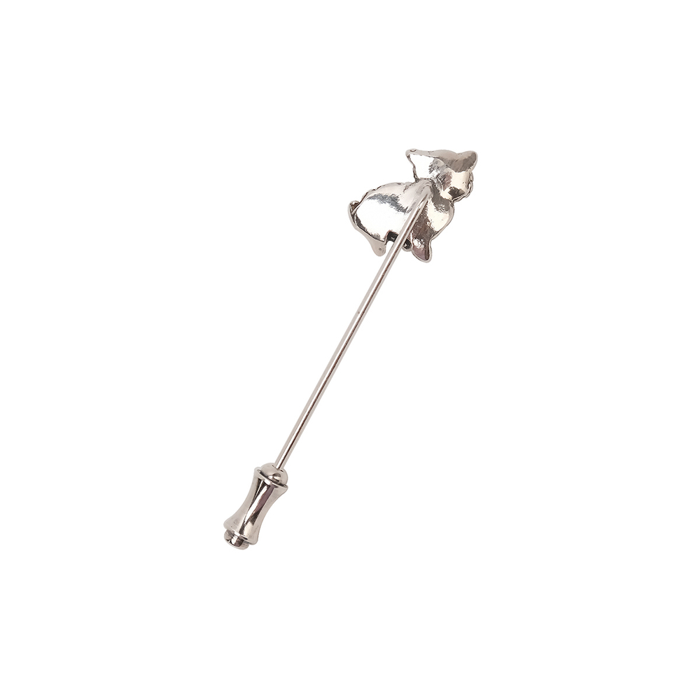 "Том" брошь в серебряном покрытии из коллекции "Животные" от Jenavi с замком игла