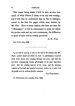 The narrative of Arthur Gordon Pym. Of Nantucket, North America | Edgar Allan Poe