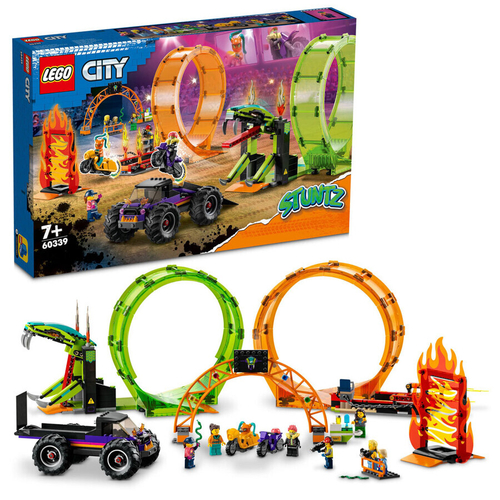 Конструктор LEGO City 60339 Трюковая арена «Двойная петля»
