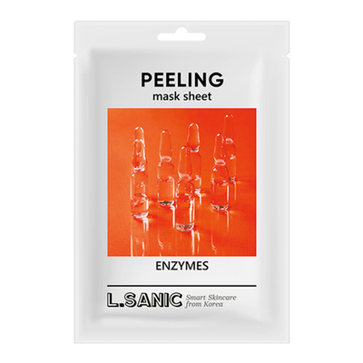 L’Sanic Маска тканевая с энзимами - Enzymes peeling mask sheet, 25мл