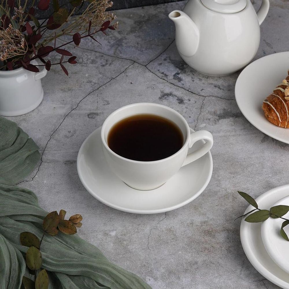 Чайная пара 200 мл белая d 8,6 см h6,2 см фарфор P.L. Proff Cuisine [4]