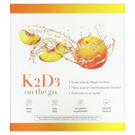 Youtheory, Liquid K2 D3 On Th Go, персик, 12 пакетиков по 30 мл (1 жидк. Унция)