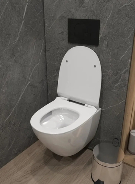 Унитаз подвесной TORR TURBO с крышкой микролифт безободковый торнадо