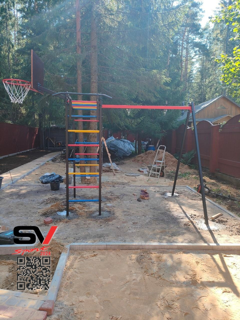 Монтаж уличного спортивно-игрового комплекса Sv Sport