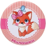 Зеркало косметическое круглое «КОЛЛЕКЦИЯ МАРЦИПАН», милашка, d-7,5см (пакет с подвесом)