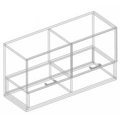 Шкаф настенный 1000 МС "Сандра"(Белый лофт/Дуб баррик)