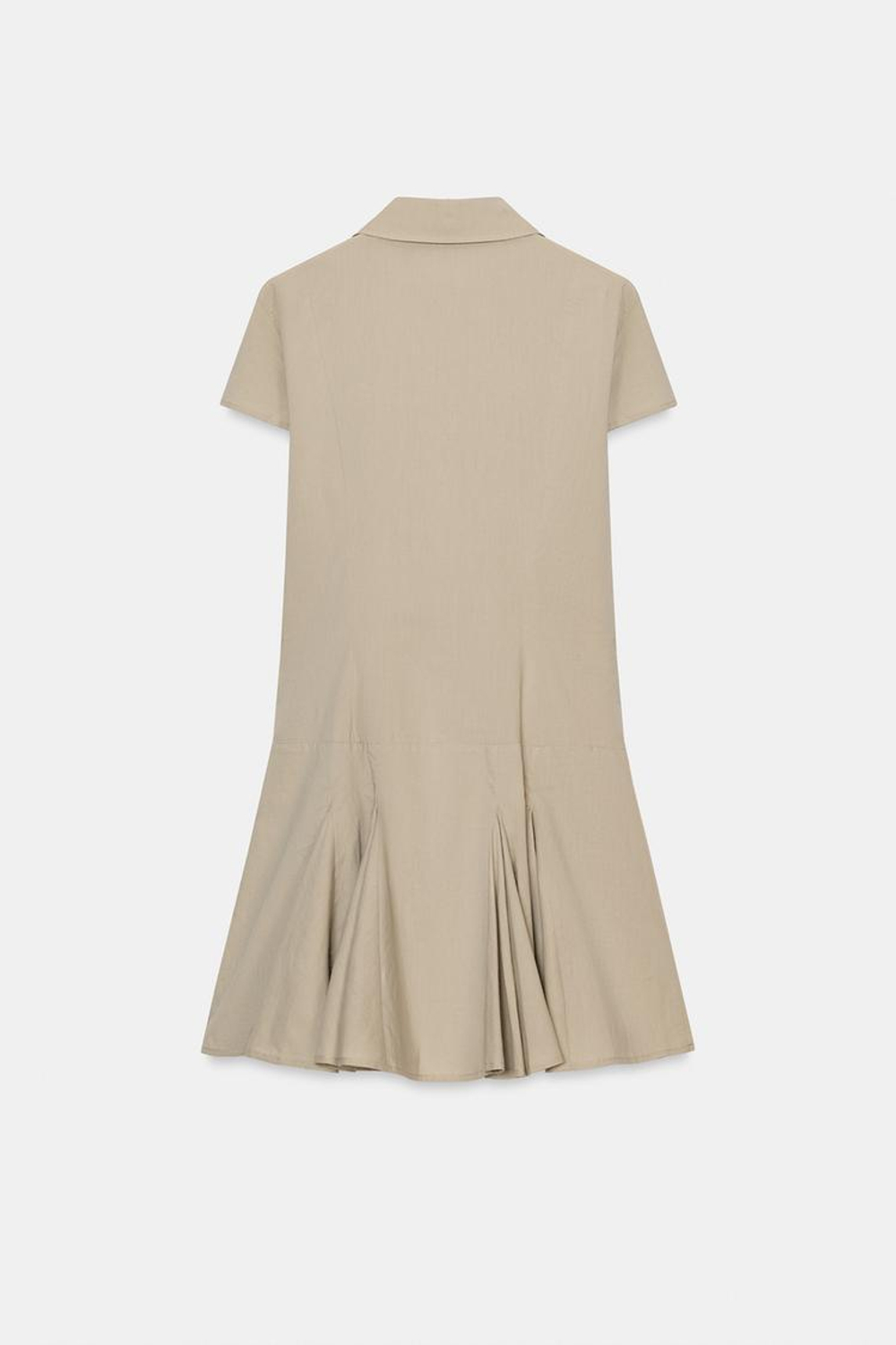 ZARA КОРОТКОЕ ПЛАТЬЕ-РУБАШКА, ЦВЕТ ПРЯЖИ