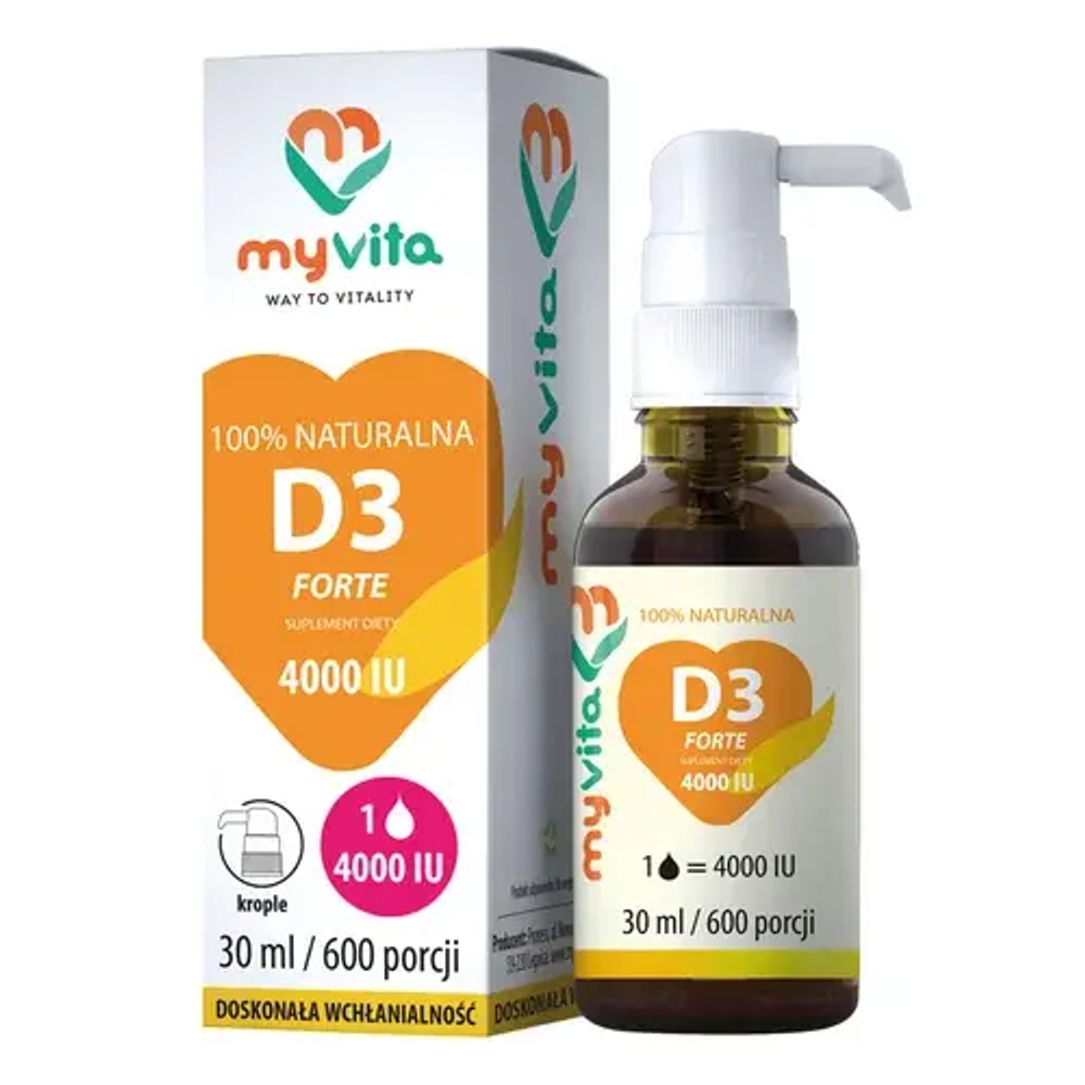 MyVita - Витамин D3 4000 МЕ Форте, капли, 30 мл