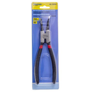 Съемник стопорных колец изогнутый на разжим (90°,L-200мм), в блистере Partner PA-68-200SB