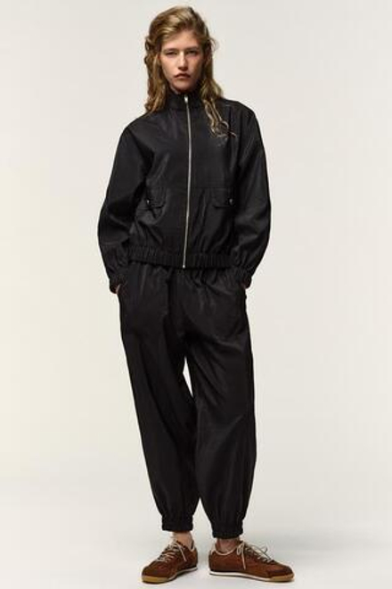 ZARA БРЮКИ С МАНЖЕТАМИ, ЧЕРНЫЙ