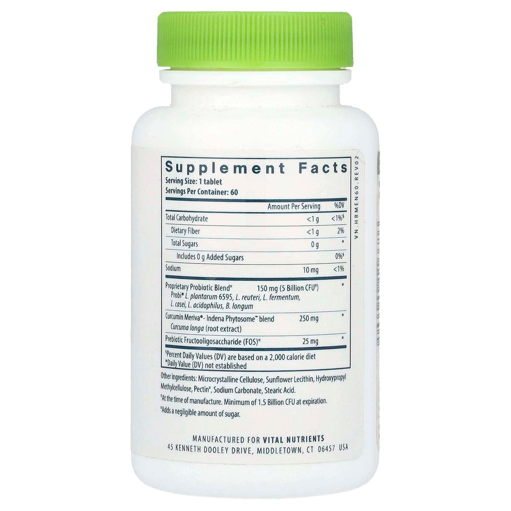 Vital Nutrients, Hyperbiotics®, пробиотик Pro-Men®, 60 веганских таблеток