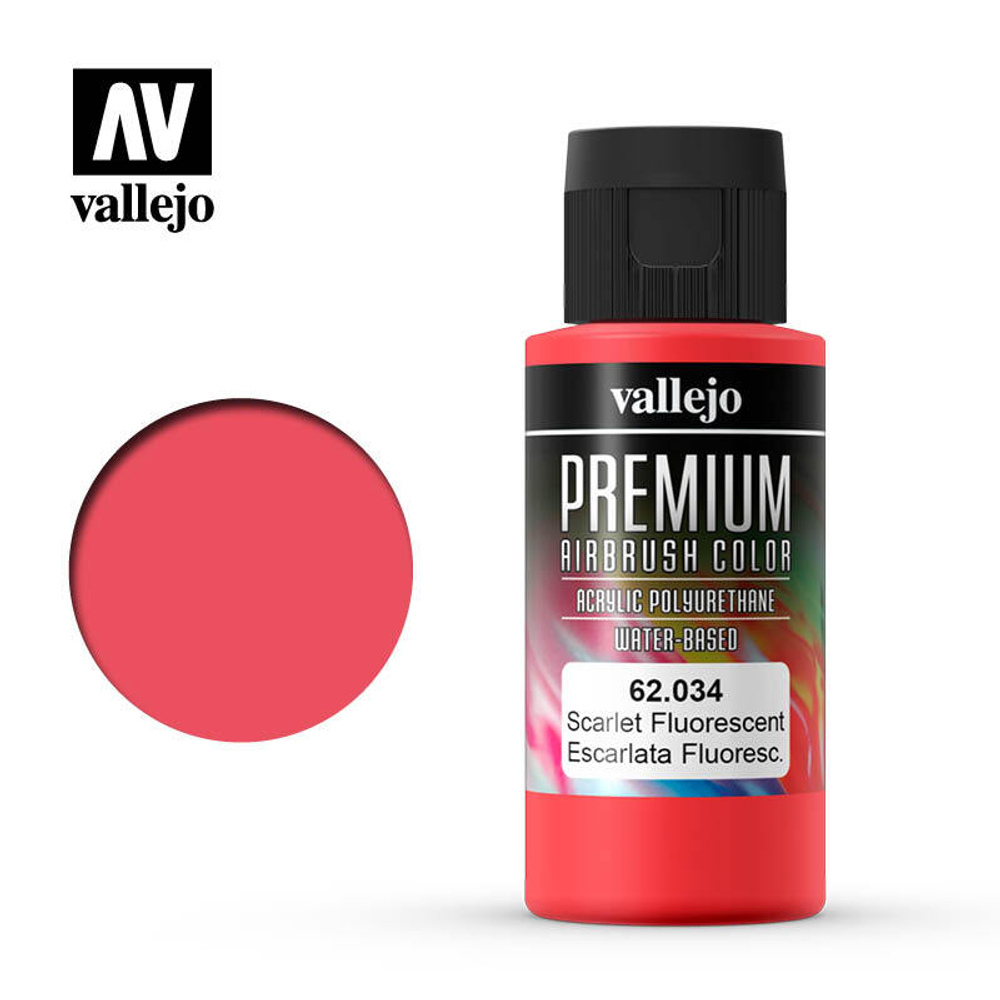 Premium color 60ml - Fluorescent Scarlet